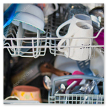 Vattensensor vid diskmaskinens framkant